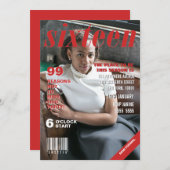 Invitation Modèle de couverture de magazine de sweet sixteen (Devant / Derrière)