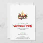 Invitation Modèle de décoration de Noël stylé pour fête (Devant)