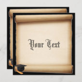 Invitation Modèle de défilement de diplômes (Devant / Derrière)