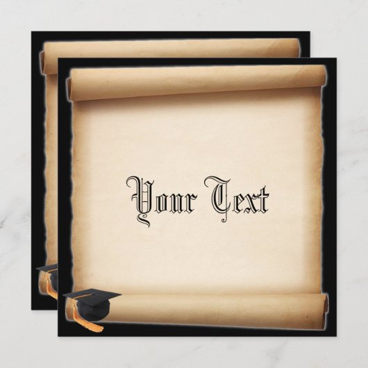 Invitation Modèle de défilement de diplômes (Devant / Derrière)