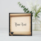 Invitation Modèle de défilement de diplômes (Debout devant)