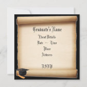 Invitation Modèle de défilement de diplômes (Dos)