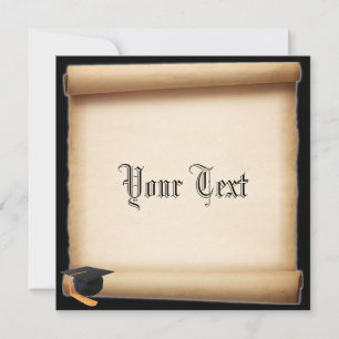 Invitation Modèle de défilement de diplômes