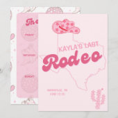 Invitation Modèle de dernière fête de bachelorette rodeo (Devant / Derrière)
