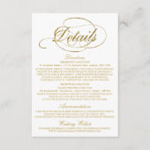 Invitation Modèle de détail du Mariage Chic Faux Gold (Devant)