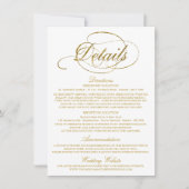 Invitation Modèle de détail du Mariage Chic Faux Gold (Devant)