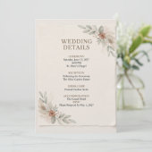 Invitation Modèle de détails de mariage (Debout devant)
