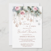 Invitation Modèle de douche nuptiale hivernale (Devant)