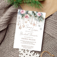 Modèle de douche nuptiale hivernale