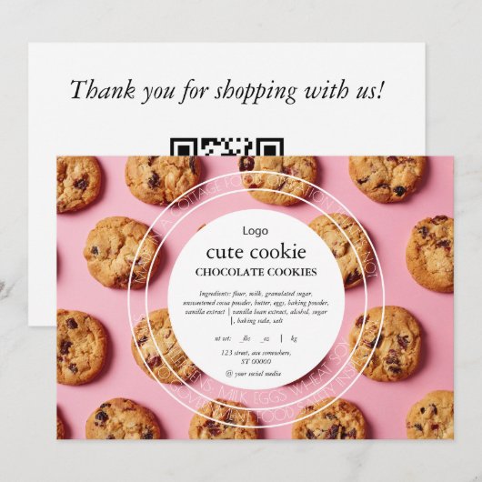 Invitation Modèle de Étiquette alimentaire de chalet imprimab (Devant / Derrière)