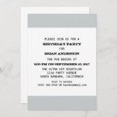 Invitation Modèle de fête d'anniversaire adulte (Devant / Derrière)