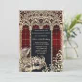 Invitation Modèle de fête d'anniversaire de masquerade de sty (Debout devant)