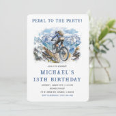 Invitation Modèle de fête d'anniversaire de vélo tout terrain (Debout devant)