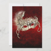 Invitation Modèle de fête d'anniversaire masquée de style got (Dos)