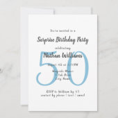 Invitation Modèle de fête d'anniversaire surprise (Devant)