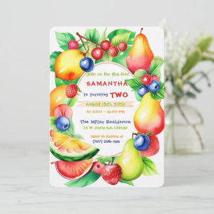 Invitation Modèle de fête d'anniversaire Twotti Frutti