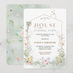 Invitation Modèle de fête de pendaison de crémaillère aux fle