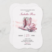 Invitation Modèle de Fête des mariées de fille numérique (Devant / Derrière)