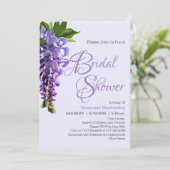Invitation Modèle de Fête des mariées de fleurs de glycine vi (Debout devant)