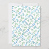 Invitation Modèle de Fête des mariées Green Blue Linked Heart (Dos)