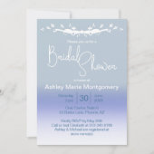 Invitation Modèle de Fête des mariées Ombre Blue Pastel éléga (Devant)