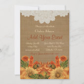 Invitation Modèle de fête d'invitation de partie de chute (Devant)