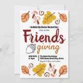 Invitation Modèle de feuilles pour la fête d'Action de grâce (Devant)