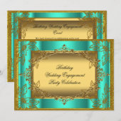 Invitation Modèle de fiançailles de mariage pour anniversaire (Devant / Derrière)