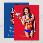 Invitation Modèle de fitness bikini patriotique Thunder_Cove  (Devant / Derrière)