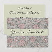 Invitation Modèle de fleur de jasmin de William Morris (Devant / Derrière)