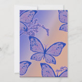 Invitation modèle de fleurs de papillons - personnalisable (Dos)