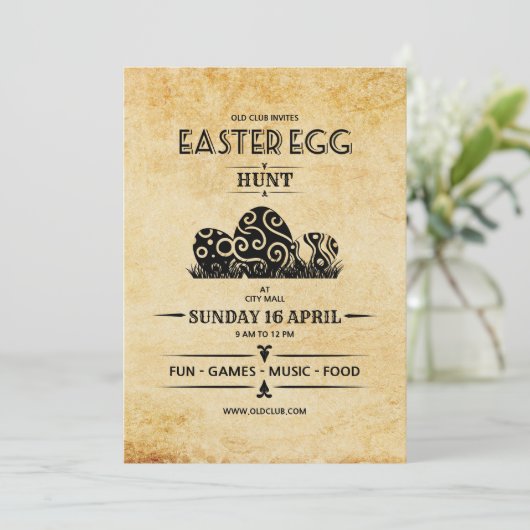 Invitation Modèle de flyer de fête de Pâques (Debout devant)