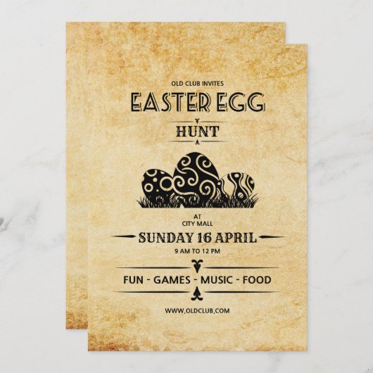 Invitation Modèle de flyer de fête de Pâques (Devant / Derrière)