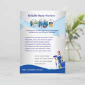 Invitation Modèle de flyer modifiable pour les services à dom (Debout devant)