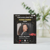 Invitation Modèle de flyer pour élire la Reine de la soirée d (Debout devant)