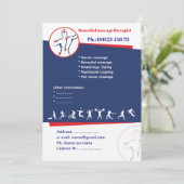 Invitation Modèle de flyer pour massage de rééducation (Debout devant)