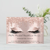 Invitation Modèle de formulaire de rétroaction Rose maquillag (Debout devant)