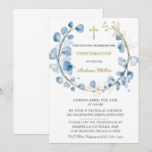 Invitation Modèle de garçon de confirmation imprimable (Devant / Derrière)