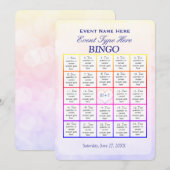Invitation Modèle de jeu de Bingo (Devant / Derrière)