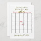 Invitation Modèle de jeu de bingo (Devant / Derrière)