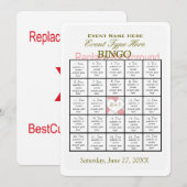 Invitation Modèle de jeu de Bingo (Devant / Derrière)