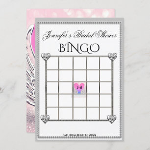 Invitation Modèle de jeu Fête des mariées Bingo