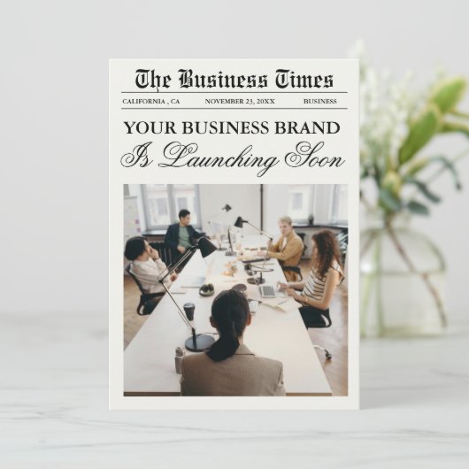 Invitation Modèle de journal d'affaires, journal (Debout devant)