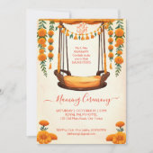 Invitation Modèle de la cérémonie indienne de baptême du berc (Devant)