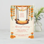 Invitation Modèle de la cérémonie indienne de baptême du berc (Debout devant)