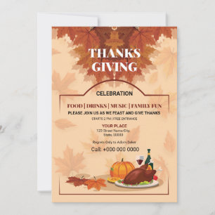 Invitation Modèle de la circulaire de fête d'automne