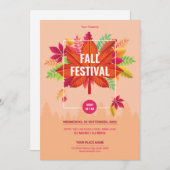 Invitation Modèle de la circulaire de fête d'automne (Devant / Derrière)