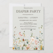 Invitation Modèle de la fête de la couche Fleur sauvage Boho (Devant)