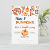 Invitation Modèle de la fête de la pizza et de la sculpture c (Debout devant)