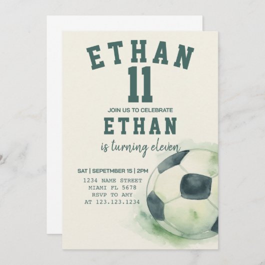 Invitation Modèle de la fête sportive modifiable (Devant / Derrière)